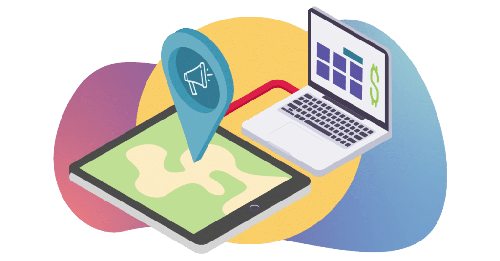Illustration of location-based marketing