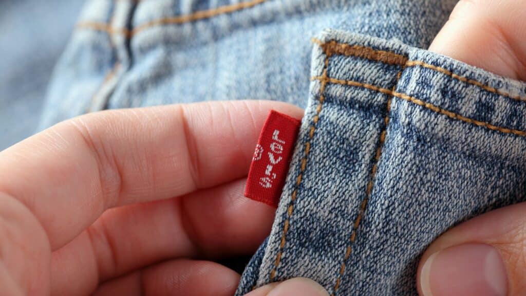 Closeup of Levi's Jeans