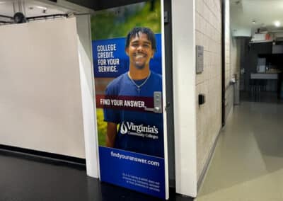 Example of door wrap ad space